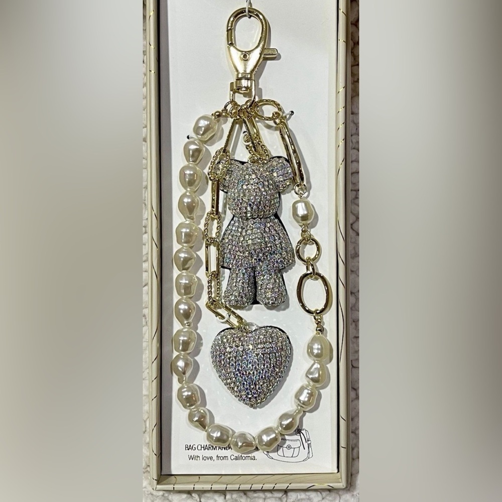 Silver and Gold key/bag charm